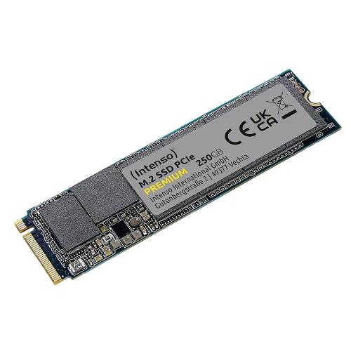 INTENSO SSD INTERNO 250GB M2 PREMIUM NVME PCIE 1.3 GEN 3x4 LETTURA SEQUENZIALE FINO A 2100 MB/S SCRITTURA SEQUENZIALE FINO A 1100 MB/S