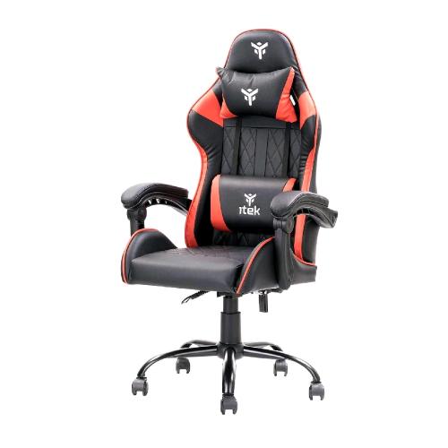 Itek RHOMBUS PF10 — sedia gaming nero/rosso