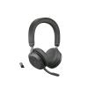Jabra Evolve2 75 — cuffie stereo MS Bluetooth USB-A, nero