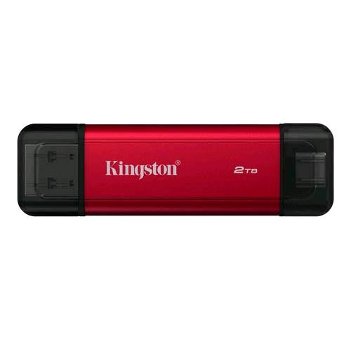 KINGSTON 2TB SSD ESTERNO PORTATILE USB-A/C 3.2 Gen 2 LETTURA 1050MB/s SCRITTURA 950MB/s NERO/ROSSO