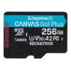 KINGSTON CANVAS GO PLUS GEN4 256GB microSDXC A2 / Video Class V30 / UHS-I U3 / Class10 UHS-I