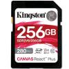 KINGSTON CANVAS REACT PLUS V60 256GB SDXC UHS-II LETTURA 280 MB/s SCRITTURA 150 MB/s U3 V60 FULL HD/4K