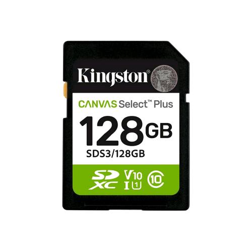 KINGSTON CANVAS SELECT PLUS 128GB SDXC VIDEO CLASS V10 / UHS-I U1 / CLASS10 UHS-I SDXC