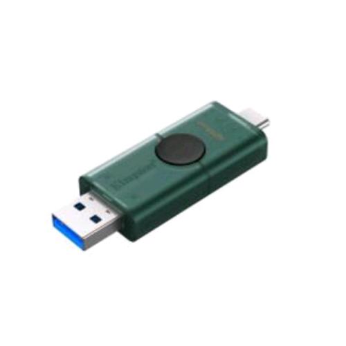 KINGSTON DATATRAVELER DUOG2 CHIAVETTA USB 128GB USB-A + USB-C 3.2 Gen 1 NERO VERDE