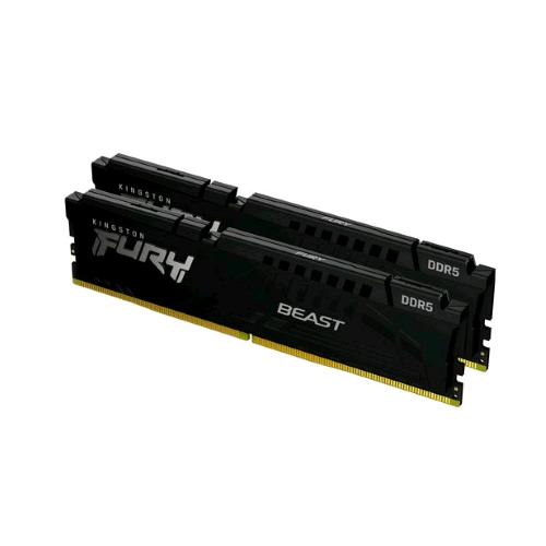 KINGSTON FURY BEAST EXPO KIT MEMORIA RAM 2x32GB TOT 64GB 6.000MHz TIPOLOGIA DIMM TECNOLOGIA DDR5 CAS 30 BLACK