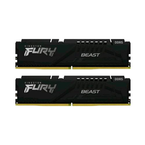 KINGSTON FURY BEAST KIT MEMORIA RAM 2x16GB 32GB TOTALI 5.600 MHz TECMOLOGIA DDR5 TIPOLOGIA DIMM CL36 EXPO BLACK