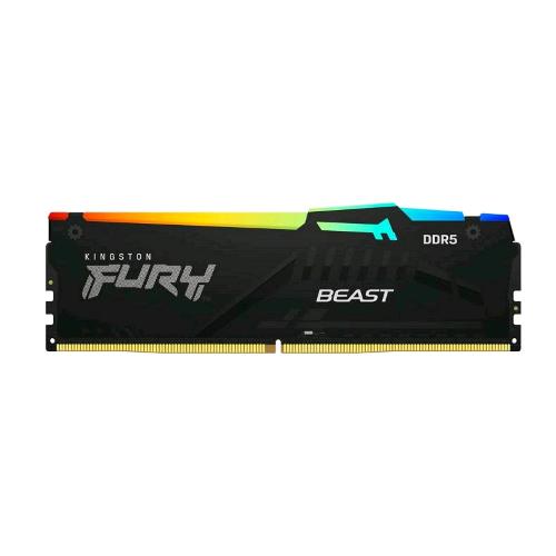 KINGSTON FURY BEAST RGB MEMORIA RAM 1x32GB 5.600MT/S TIPOLOGIA DDR5 TECNOLOGIA DIMM BLACK