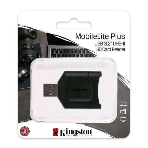 KINGSTON MOBILELITE PLUS LETTORE DI SCHEDE DI MEMORIA SD USB 3.1 SDHC/SDXC UHS-I NERO