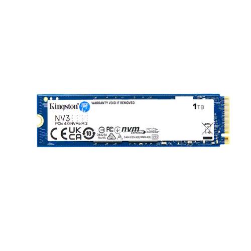 KINGSTON NV3 SSD 1 TB M.2 2280 NVMe PCIe 4.0 LETTURA 6000 MB/s SCRITTURA 4000 MB/s