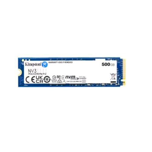 KINGSTON NV3 SSD 500GB M.2 2280 NVMe PCIe 4.0 LETTURA 5000 MB/s SCRITTURA 3000 MB/s