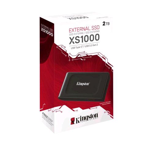 KINGSTON XS1000 SSD ESTERNO 2.000GB USB-C 3.2 GEN 2 NERO