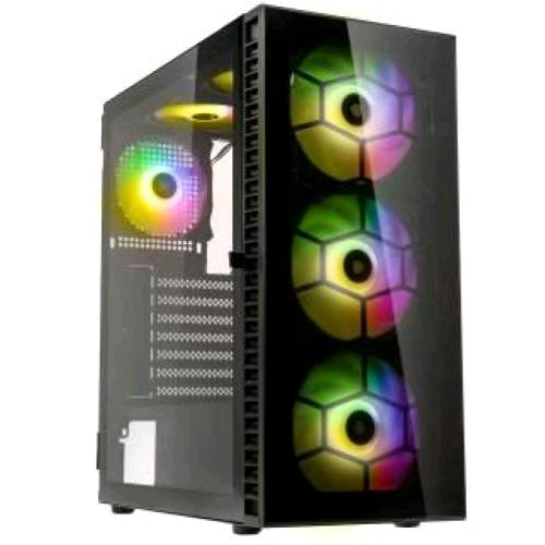 Kolink Observatory HF Glass — case ATX ARGB nero, 6 ventole