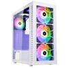 Kolink Observatory HF Glass — case ATX ARGB bianco, 6 ventole