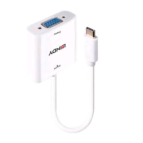 Lindy 43355 — convertitore USB-C a VGA, bianco