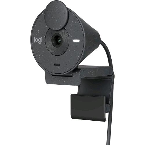 LOGITECH BRIO 300 WEBCAM 2MP FULL HD CON OTTURATORE PRIVACY MICROFONO CON RIDUZIONE DEL RUMORE CERTIFICATA PER ZOOM, MICROSOFT TEAMS, GOOGLE MEET, CORREZIONE AUTOMATICA DELLA LUCE USB-C GRAFITE