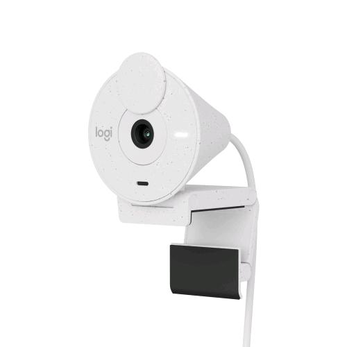 LOGITECH BRIO 300 WEBCAM 2MP FULL HD CON OTTURATORE PRIVACY MICROFONO CON RIDUZIONE DEL RUMORE CERTIFICATA PER ZOOM, MICROSOFT TEAMS, GOOGLE MEET, CORREZIONE AUTOMATICA DELLA LUCE USB-C WHITE