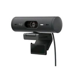 Logitech Brio 500, webcam Full HD USB-C con due microfoni, Show Mode e copriobiettivo, grafite