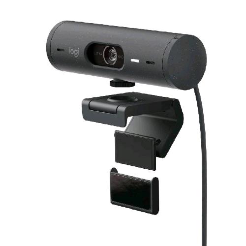 LOGITECH BRIO 505 WEBCAM FULL HD 4 MP CORREZIONE AUTOMATICA DELL'ILLUMINAZIONE INQUADRATURA AUTOMATICA 2 MICROFONI CON RIDUZIONE DEL RUMORE MSFT TEAMS GOOGLE MEET ZOOM GRAPHITE