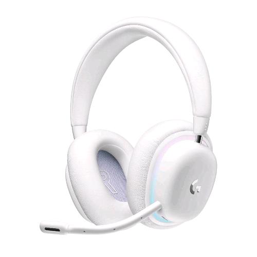 LOGITECH G G735 CUFFIE GAMING WIRELESS ILLUMINAZIONE RGB LIGHTSYNC PERSONALIZZABILE LIGHTSPEED BLUETOOTH AUX 3.5 MM COMPATIBILE CON PC E DISPOSITIVI MOBILI MICROFONO STACCABILE BIANCO