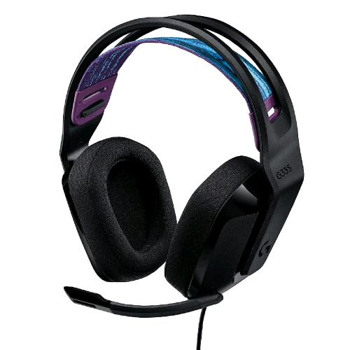 LOGITECH G335 CUFFIA GAMING CON MICROFONO CABLATA JACK 3.5 MM COLORE NERO