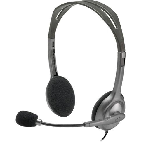 Logitech H111, cuffia stereo con microfono e jack 3,5 mm, nera