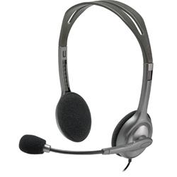 Logitech H111, cuffia stereo con microfono e jack 3,5 mm, nera