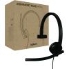 LOGITECH H570e MONO CUFFIA CON MICROFONO PER PC E MAC CABLATA USB-A CANCELLAZIONE DEL RUMORE CONTROLLI SUL CAVO CERTIFICATA PER MICROSOFT TEAMS NERA