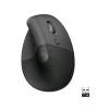 Logitech Lift, mouse verticale per mano destra, Bluetooth e Logi Bolt, 6 pulsanti, grafite