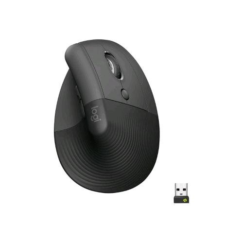 LOGITECH LIFT VERTICAL ERGONOMIC MOUSE MOUSE VERTICALE ERGONOMICO WIRELESS 6 PULSANTI CON RICEVITORE USB GRAPHITE