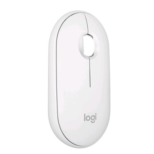 LOGITECH M350S PEBBLE MOUSE 2 MOUSE OTTICO WIRELESS + BLUETOOTH 3 PULSANTI CLICK SILENZIOSO 4.000 DPI AMBIDESTRO BIANCO