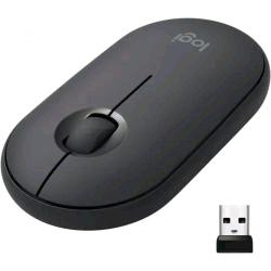 LOGITECH M350S PEBBLE MOUSE 2 MOUSE OTTICO WIRELESS + BLUETOOTH 3 PULSANTI CLICK SILENZIOSO 4.000 DPI AMBIDESTRO GRAPHITE