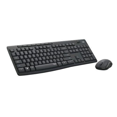 Logitech MK295 Silent, kit tastiera e mouse wireless, QWERTY internazionale, grafite