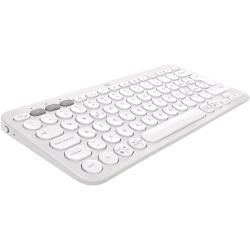 LOGITECH PEBBLE KEYS 2 K380S TASTIERA BLUETOOTH MULTIDISPOSITIVO CON TASTI SCELTA RAPIDI PERSONALIZZABILI EASY SWITCH QWERTY ITALIANO BIANCO