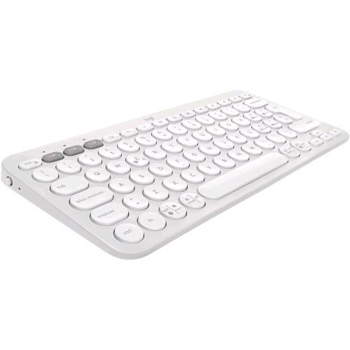 LOGITECH PEBBLE KEYS 2 K380S TASTIERA BLUETOOTH MULTIDISPOSITIVO CON TASTI SCELTA RAPIDI PERSONALIZZABILI EASY SWITCH QWERTY ITALIANO BIANCO