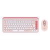 LOGITECH POP ICON COMBO KIT TASTIERA QWERTY + MOUSE BLUETOOH BIANCO ROSA