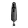 Logitech R500s — telecomando per presentazioni con puntatore laser, grafite