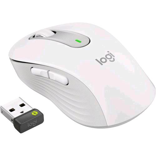 Logitech Signature M650 for Business, mouse wireless Bluetooth e Logi Bolt, 5 pulsanti, fino a 4.000 DPI, bianco sporco