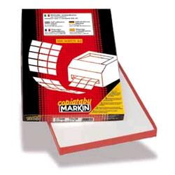 MARKIN 210C556 CONFEZIONE 4.800 ETICHETTE ADESIVE 24.75x52.50 MM COLORE BIANCO FINITURA OPACA