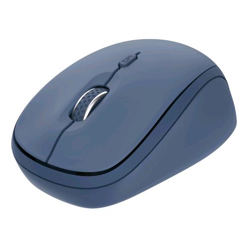 MOUSE TRUST Yvi+ SILENT WIRELESS MOUSE OTTICO SILENZIOSO 2.4GHz AMBIDESTRO 16.00DPI 4 TASTI DARK BLUE