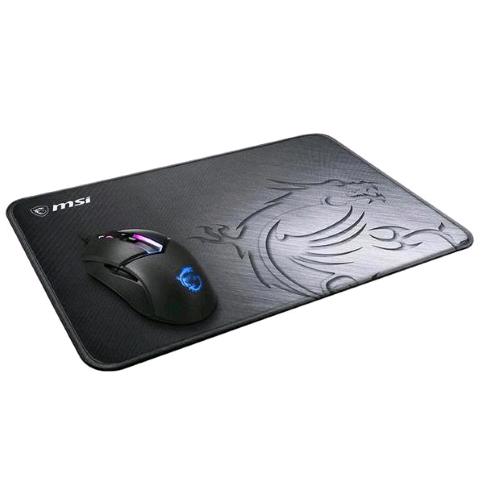 MSI AGILITY GD21 TAPPETINO PER MOUSE GAMING SUPERFICIE TESSILE A BASSO ATTRITO BORDI CUCITI MORBIDI BASE ANTISCIVOLO 320 x 220 x 3 mm NERO