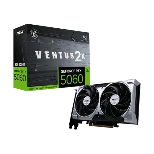 MSI GeForce RTX 5060 8G VENTUS 2X OC, 8 GB GDDR7, PCIe 5.0 x8