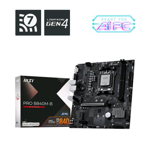 MSI PRO B840M-B SCHEDA MADRE AMD B840 SOCKET AM5 2 x DDR5 MICRO ATX