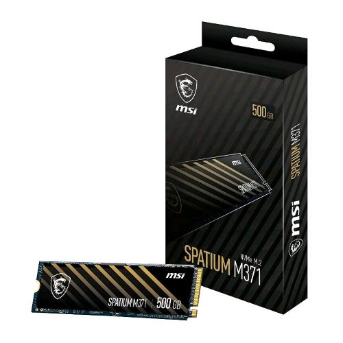 MSI SPATIUM M371 SSD M.2 500GB NVME NAND READ/WRITE 2200/1150 MBPS