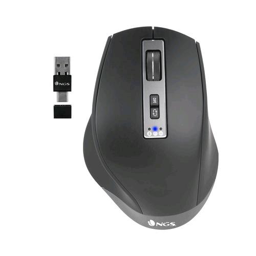 NGS Blur-RB – mouse laser wireless ricaricabile, fino a 3200 DPI