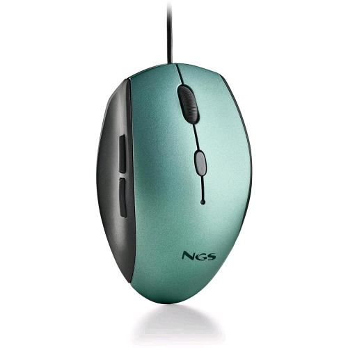 NGS Moth Ice – mouse USB con adattatore USB-C, 800/1200/1600 DPI