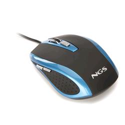 NGS Blue Tick – mouse ottico USB 800/1600 DPI nero e blu