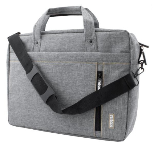 NILOX BORSA PER NOTEBOOK/LAPTOP 15.6" 4 AMPI SCOMPARTI AGGANCIO PER TROLLEY MANICO E TRACOLLA TASCHE AGGIUNTIVE GRIGIO