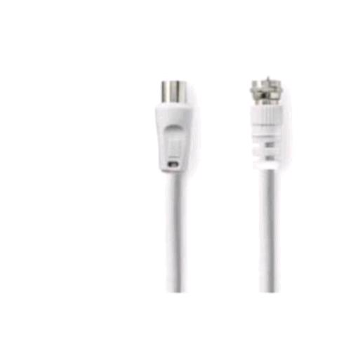 NILOX CAVO ANTENNA M/SAT CONNETTORE IEC 169-2 MASCHIO-MASCHIO 5 MT BIANCO