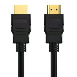 NILOX CAVO HDMI 1.4 CON ETHERNET 4K 30Hz 19 PIN CONTATTI DORATI MASCHIO/MASCHIO SUPPORTO AUDIO RETURN CHANNEL 3 MT NERO (RETAIL PACK)