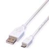 VALUE 11.99.8754 — cavo USB-A / Micro-USB B, 0,8 m, bianco